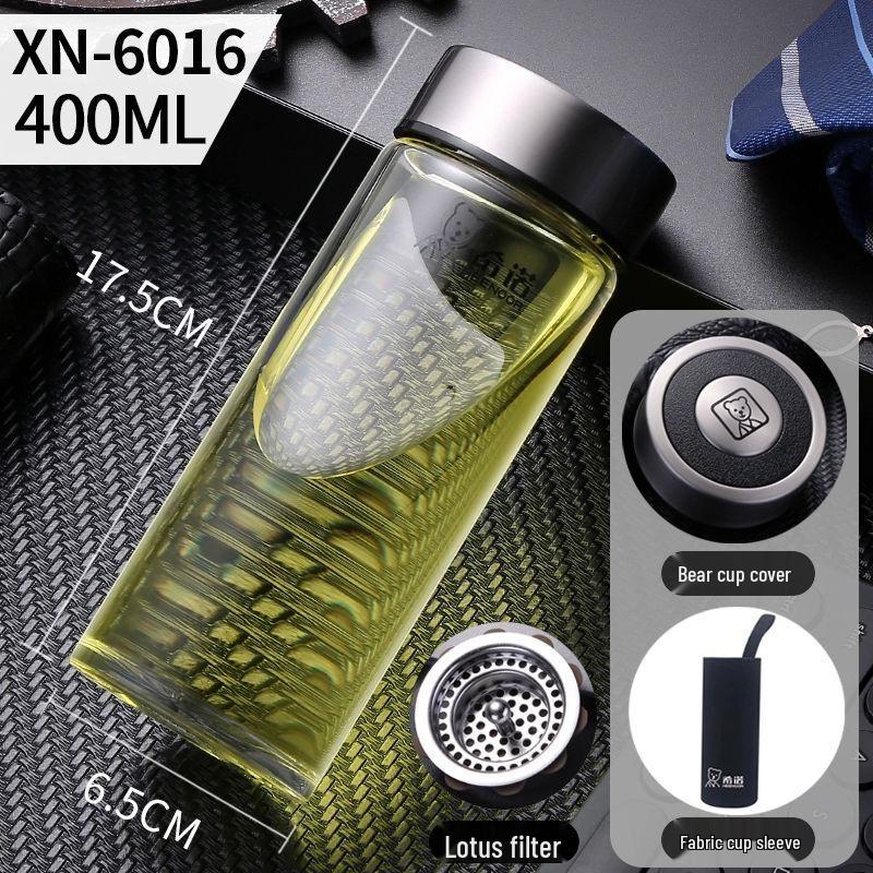 Heenoor Portable Tea Infuser Glass Bottle
