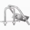 304 Stainless Steel U-Shaped Square Card Clamp Set with M6 Screw Bolt, Right Angle Design, In Stock