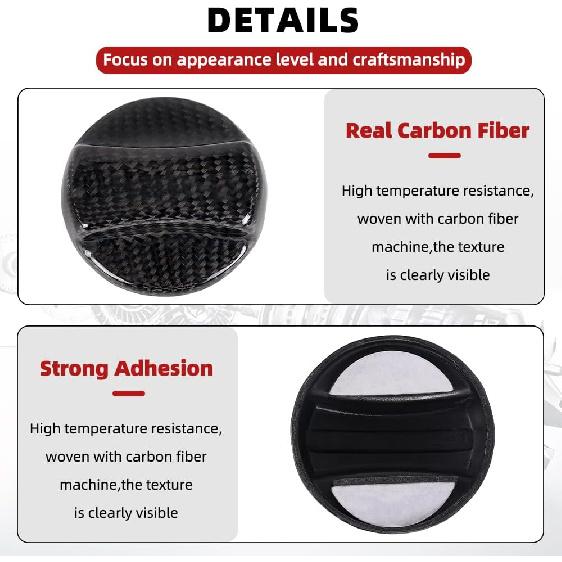 Real Carbon Fiber Oil Filler Cap Cover for BMW F87 F82 M2 M4 M5, Universal | Fuel Tank Gas Cap Replacement for 11128655331,