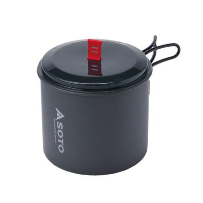 SOTO Cooker Pot 1000ml Capacidade Leve Compacto Alumínio Resina Tampa Estojo De Armazenamento Ao Ar Livre Escalada Trekking Camping Solo Duo Novo River Pot M SOD-511