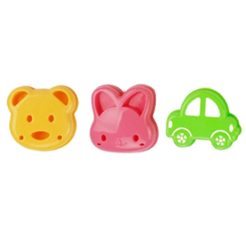 Sandwich Mould Bear Mini Cartoon Cute Bear Rabbit Car Sandwich Sealer Kids Bento Lunch Mold Cookie Cutter Baking Pastry Tools