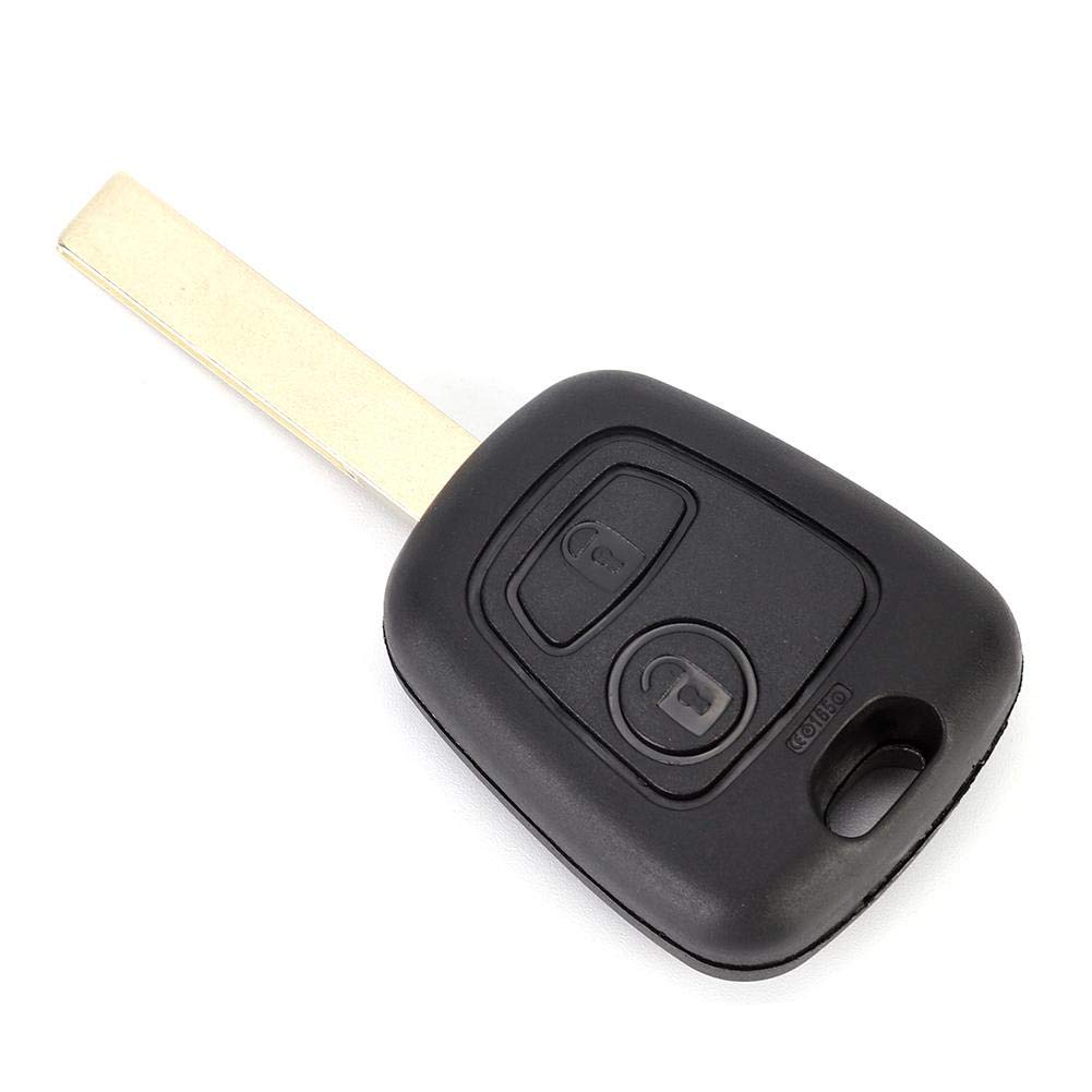 Car Key Case, 1 Car Key Case, Peugeot 307 Key-Qiilu Key Shell, 2 Buttons