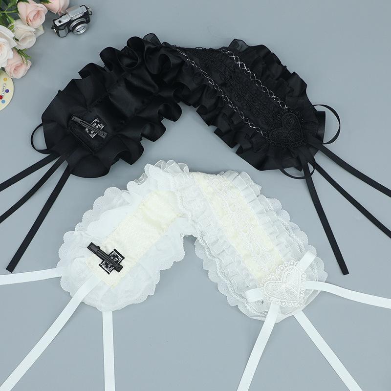 Lolita Lace Ribbon Bow Headband - Dark Lolita Sweet Style Hair Accessory for Comic Conventions