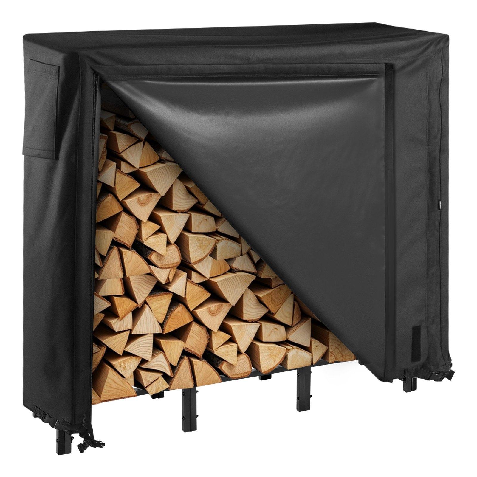 VEVOR Firewood Rack with Waterproof Cover