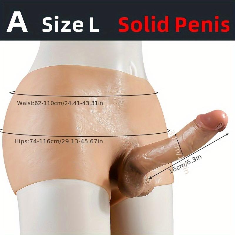 Wearable Silicone Piercing Pants – Hollow Solid Fake Penis with Realistic Design, Strap-On Dildo Underwear for Men & Women, Adult Toy