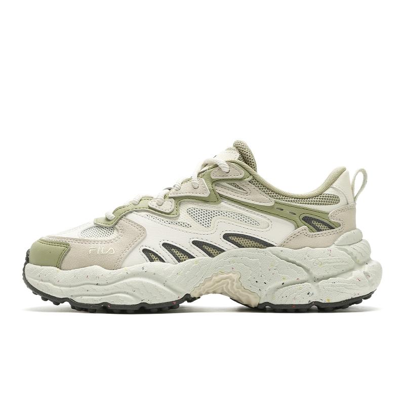 Fila Fern Casual Shoes Fashion Fresh Durable Breathable Low Top Lifestyle Women Sneaker Almond-Milk-White Snow-White F12W431110FAS