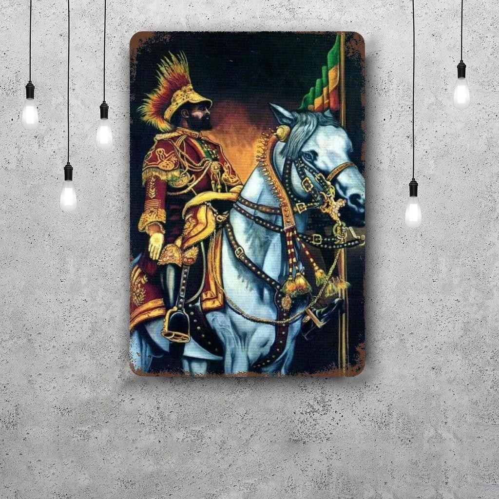 selassie Vintage Metal Tin Signs Posters Decor Retro Metal Plaque Wall Art Decor for Garage Bar