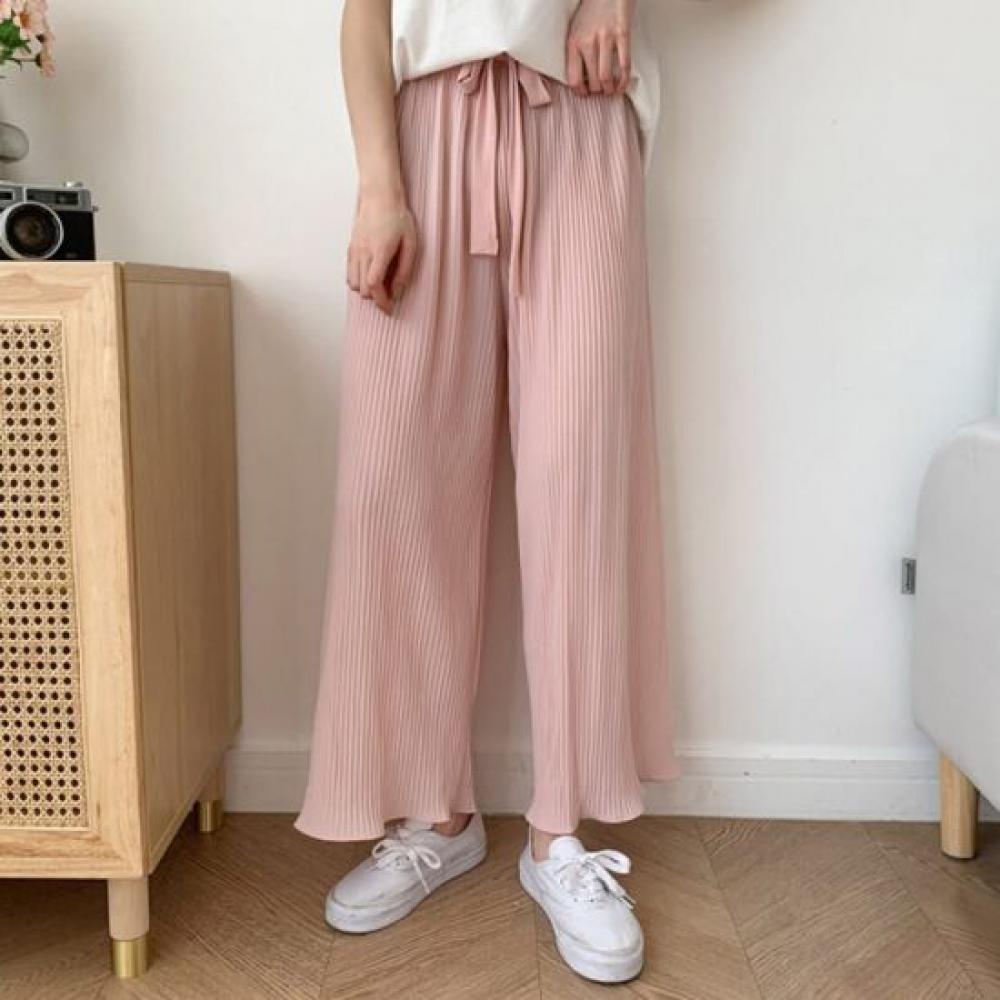 Mizqz Women S Pleated Wide pantS With waiStband 5c