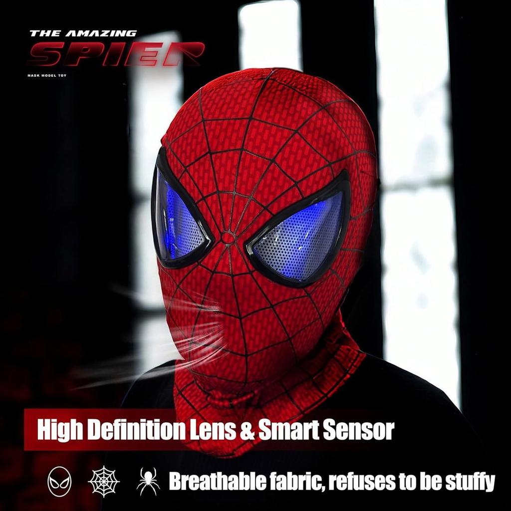 COS Periférna pokrývka hlavy Prilba Tvárová maska ​​žiariace Oči Pohyblivé