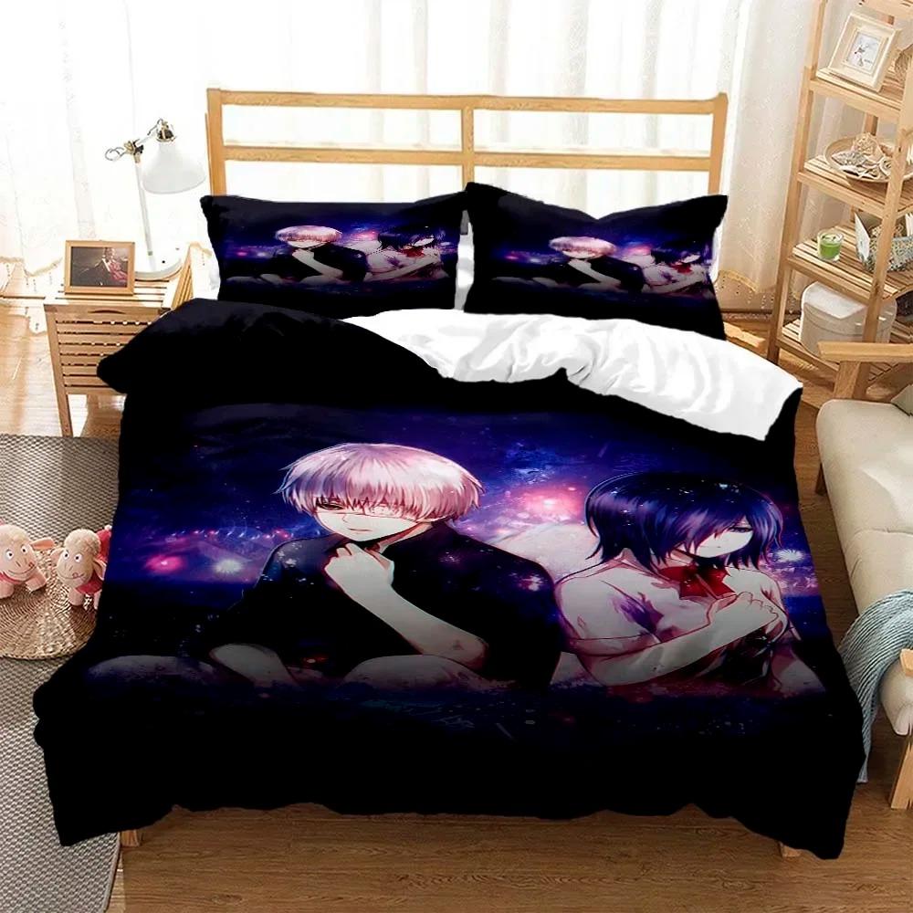 Tokyo Ghoul Bedding Set For Bedroom Soft Modern Bedspreads Comefortable Kids Duvet Cover Quilt Cover And Pillowcase