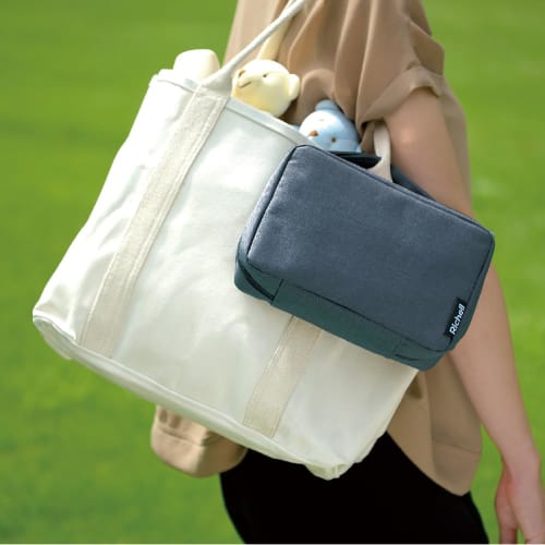Richell Outing Wet Wipes Warmer R Navy Blue Diaper Pouch Easy to Carry