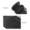 Makeup Brush Travel Case 12 Slots Multifunctional Waterproof Foldable Travel Cosmetic Brush Case Black