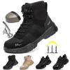 Indestructible Men Work Safety Boots Outdoor Military Boots Anti-smash Anti-puncture Industrial Shoes Men Boots Desert Boots