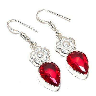 

Natural Mozambiq Garnet Gemstone 925 Sterling Silver Gift Earring 1.81 c5d00
