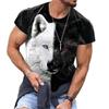 New Men's T-Shirts Animal Wolf 3D Print Summer Round Neck Short Sleeve T Shirt Oversized Tees Harajuku