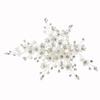 Crushed Hair Clip Barrettes Faux Pearls White Flower Hair Weaving Jewelry for Gown Dress Hairstyle Making Tools