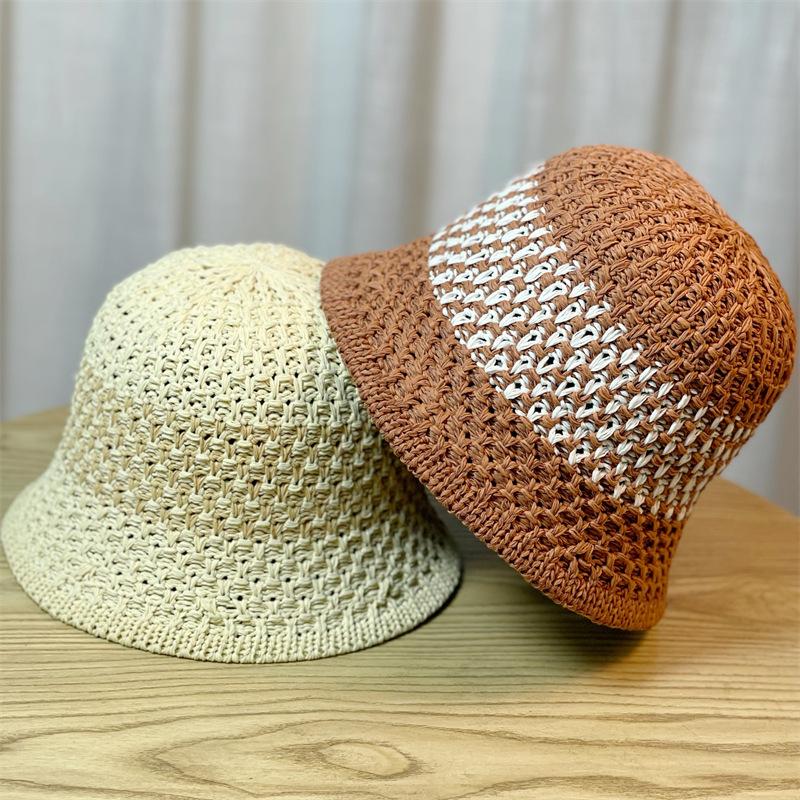Womens Hat Fisherman Summer Travel Fashion Casual Shade Handwoven Hat Straw