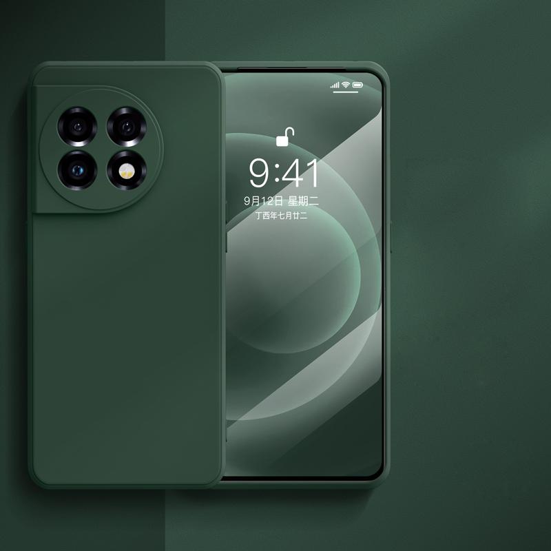 

Для OnePlus 11 Чехол квадратный жидкий силиконовый протектор объектива камеры Мягкий чехол для OnePlus 11 One Plus 11 OnePlus11 Противоударный чехол For OnePlus 11 темно-зеленого