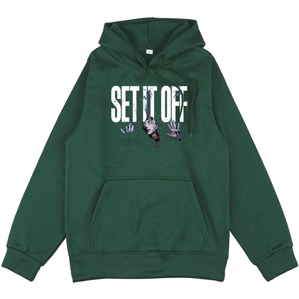 SIO Album Tracklist Hoodie Rock Band Set It Off Sweatshirts Grunge Fashion Unisex Streetwear Hip Hop Grunge Male Sudaderas Mens