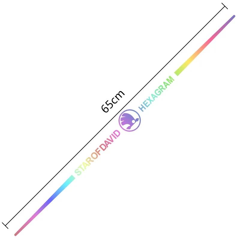 Car reflective laser logo stickers For Skoda Octavia MK2 MK3 2 3 A7 Fabia Karoq Kodiaq Superb Rapid Kamiq Scala Yeti EK6