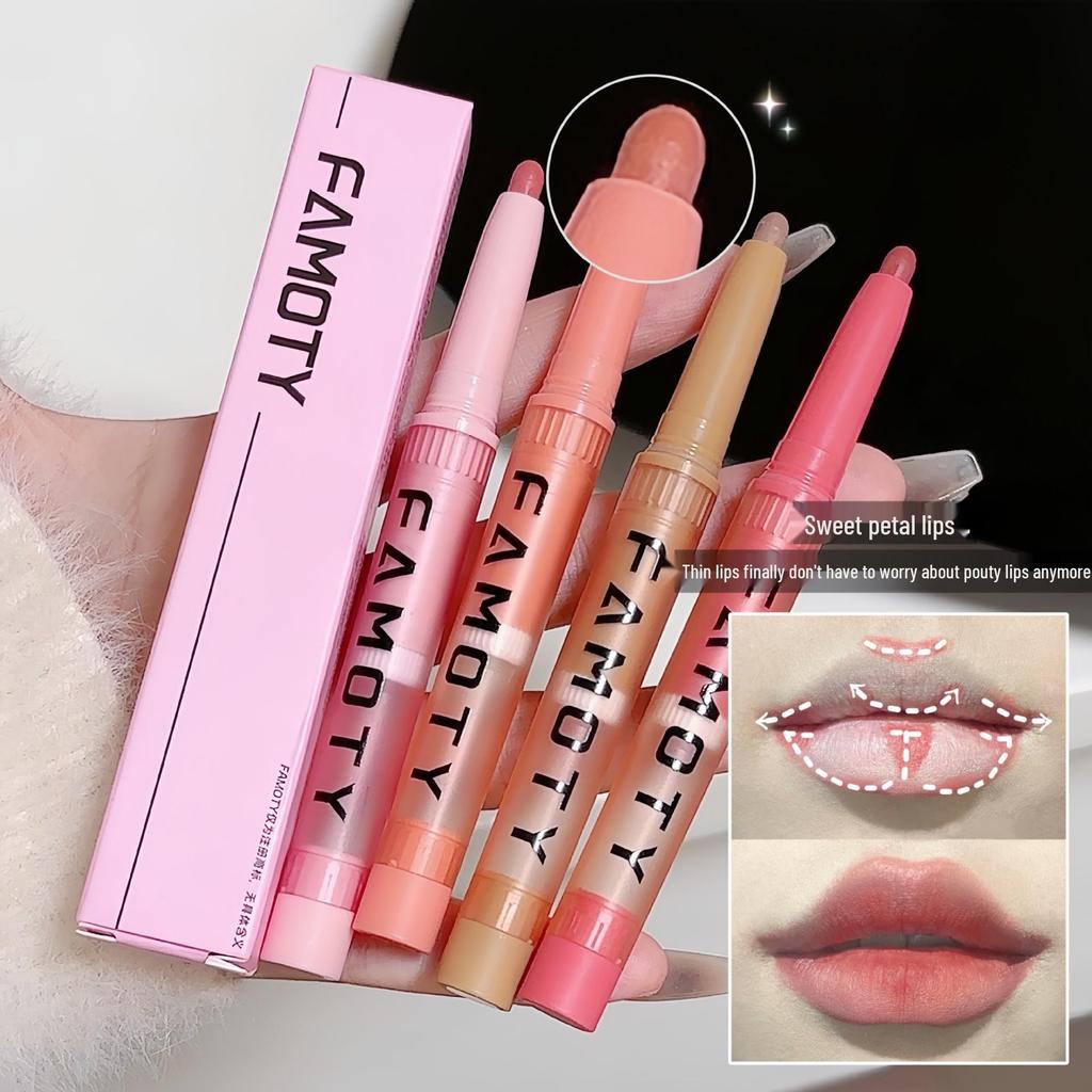 Daisy Lip Liner & Lipstick Pen: Long-Lasting Matte Velvet Mist for a Pure, Desirable Look - Perfect for Students.