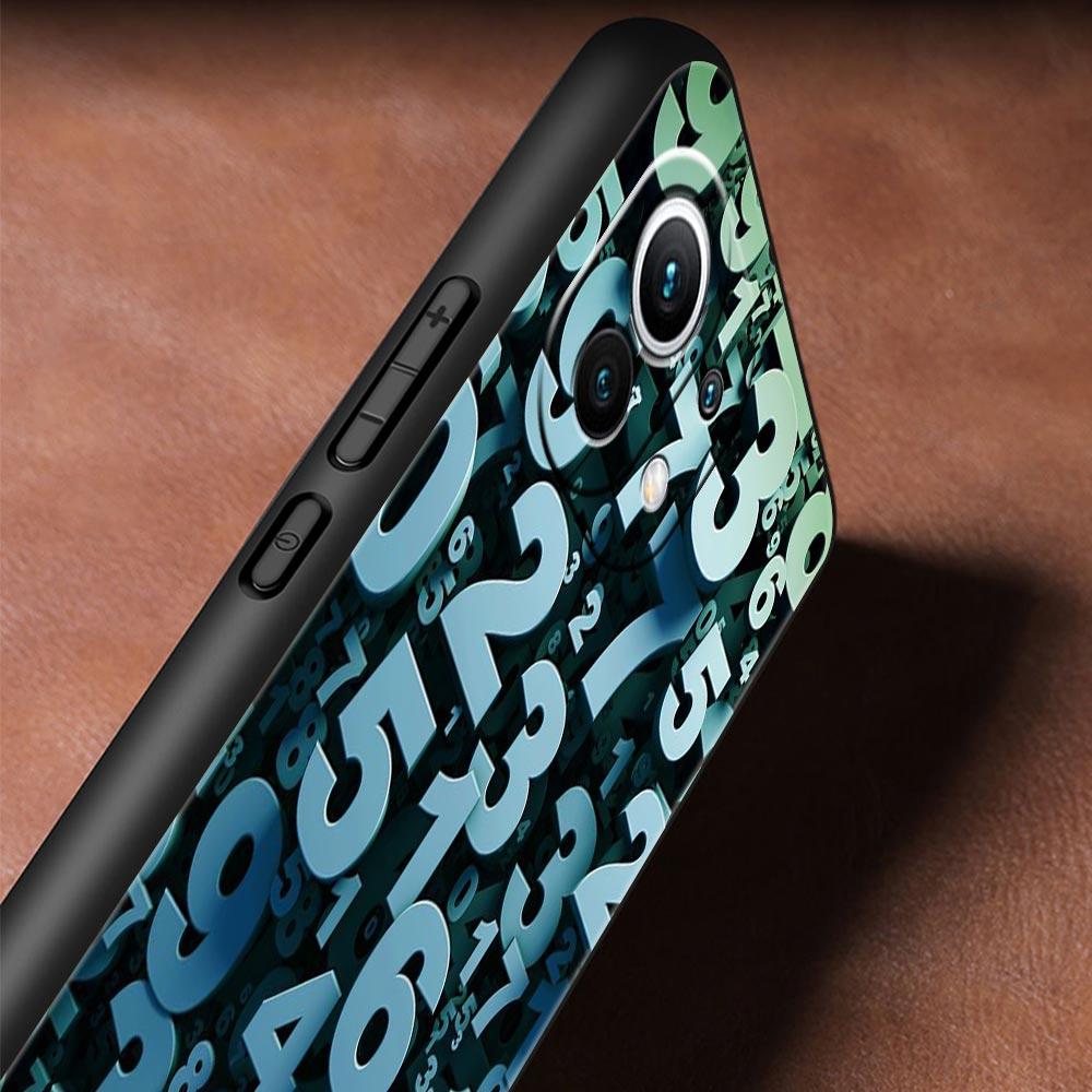 Number Pattern Phone Case Cover for Xiaomi Mi 17 Pro Max 15 14 13 12 11 Ultra 15T 14T 13T 12T 11T Pro Lite Soft TPU Shell Capas
