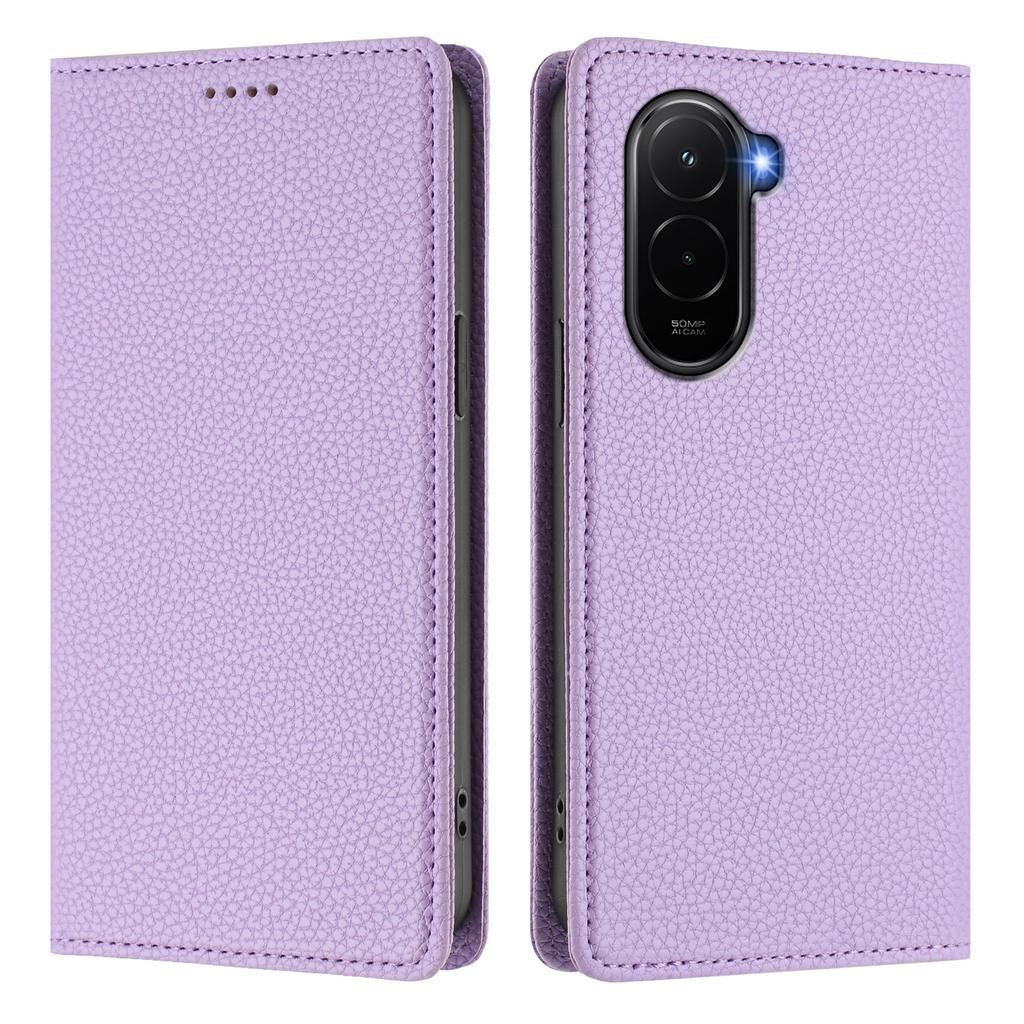 Für Xiaomi Poco M7 Plus 5G/M7 4G (169mm) Brieftaschenhülle RFID-Blockierung Leder mit Litschi-Textur Handyhülle