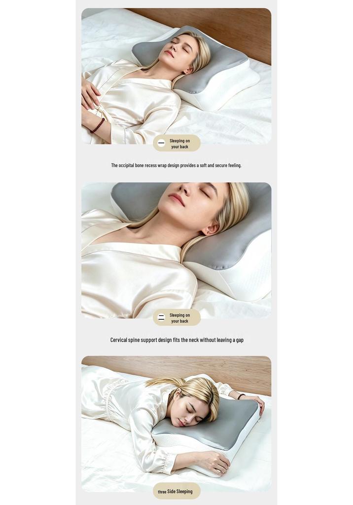 Butterfly-Shaped Memory Foam Neck Pillow: Ergonomic Zoned Support for Supine and Side Sleep Positions