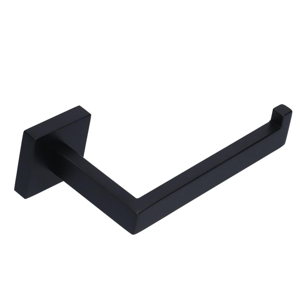 Stainless Steel Toilet Paper Holder Corrosion Resistance Tissue Rack for Bathroom Kitchen (Black)