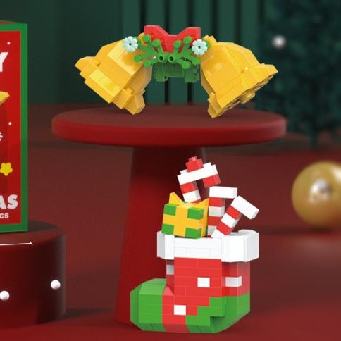 Christmas Series Gift Santa /Claus/ Snowman Reindeer Building Blocks Educational Assembly Festive Toy