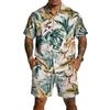 Men's Casual Print Matching Set - Lightweight Breathable Top and Drawstring Shorts 2-Piece Outfit for Summer