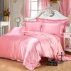 Pure Color Imitation Silk Bedding Set - Silky, Washable Four-Piece Sleep Set