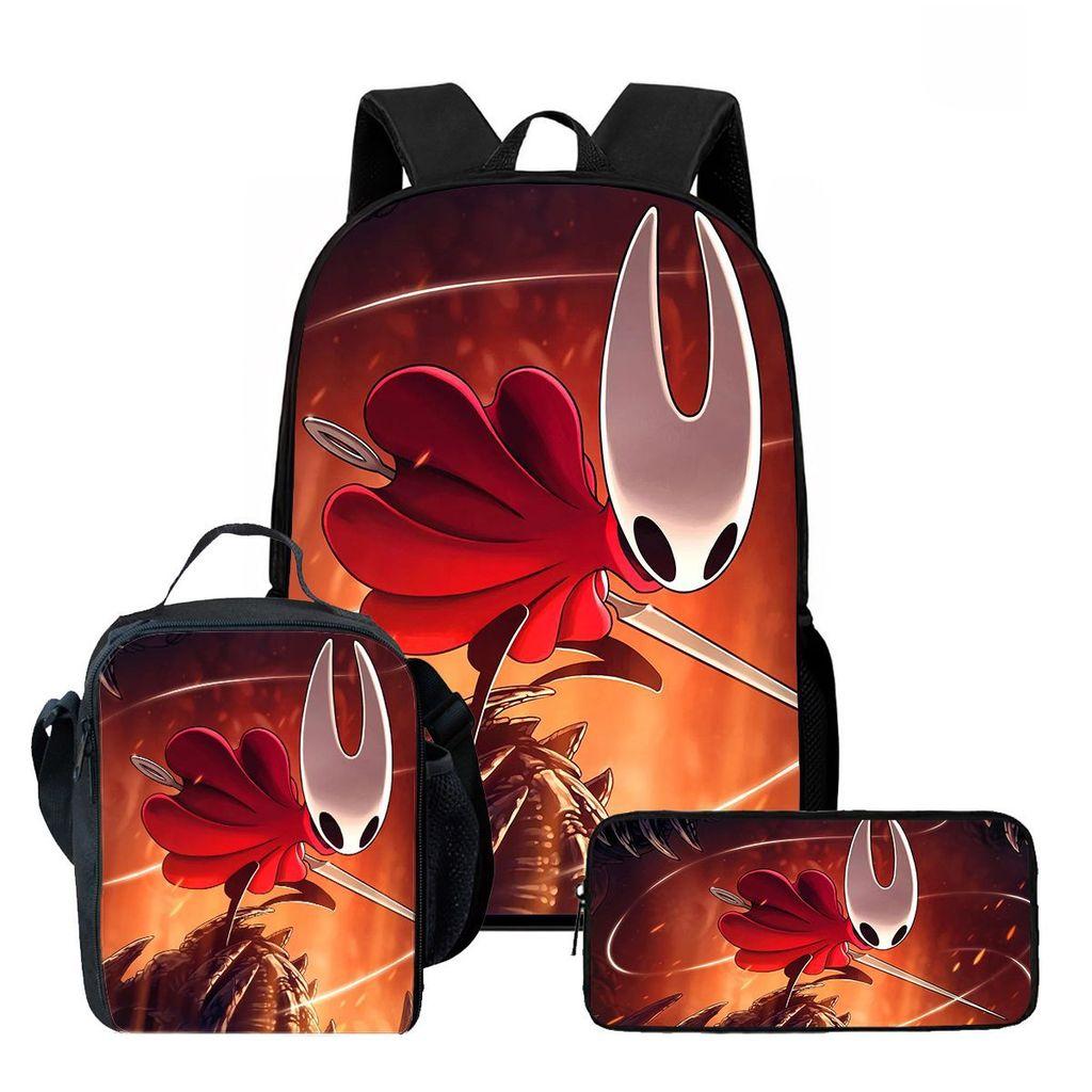 

Hollow Knight Silksong Backpack Lunch Bag Pen Case 15in School Supplies For Teens 1
