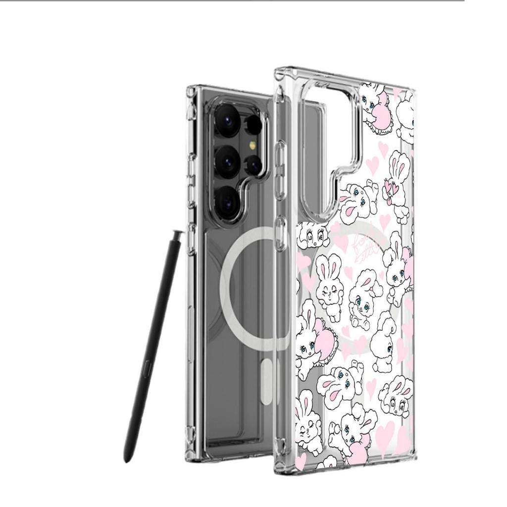 Many Little Rabbits Magnetic Protective Case for iPhone 13/14/15/16/17 Pro Max