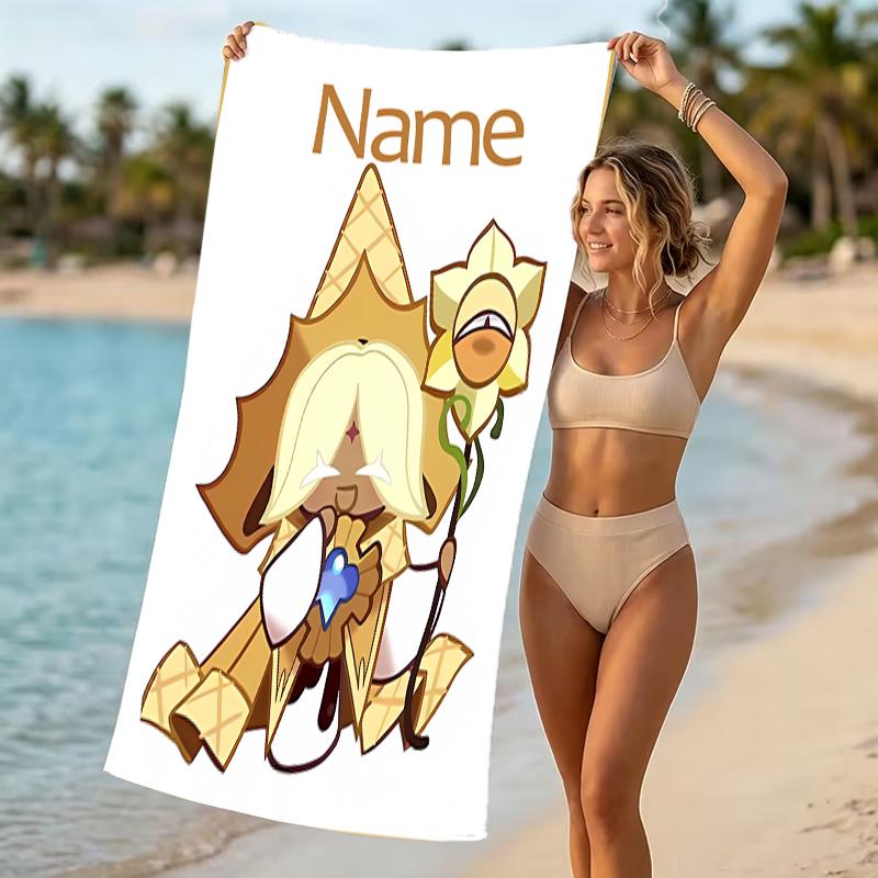 Customizable personalized beach towels Cookie Run Kingdom themed designs.Suitable for the beach, yoga, sports;ideal as beach accessories