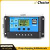 New 10/20/30/40/50/60/100A PWM Solar Charge Discharge Controller LCD Display Dual USB Auto Solar Cell Panel Charger Regulator