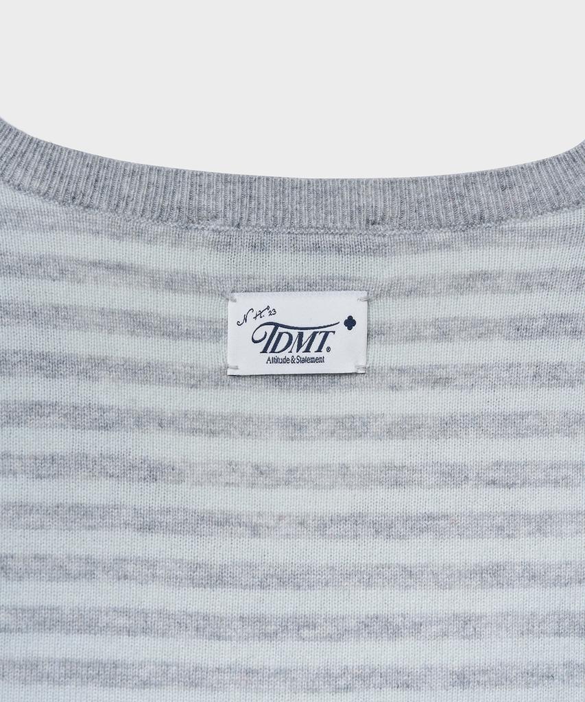 TTUDEMENT Essential Cash Blend Stripe Knit_Mint