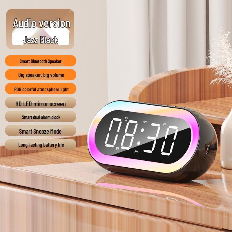 New Private Mold Bluetooth Speaker Alarm Clock with Mini Card Slot