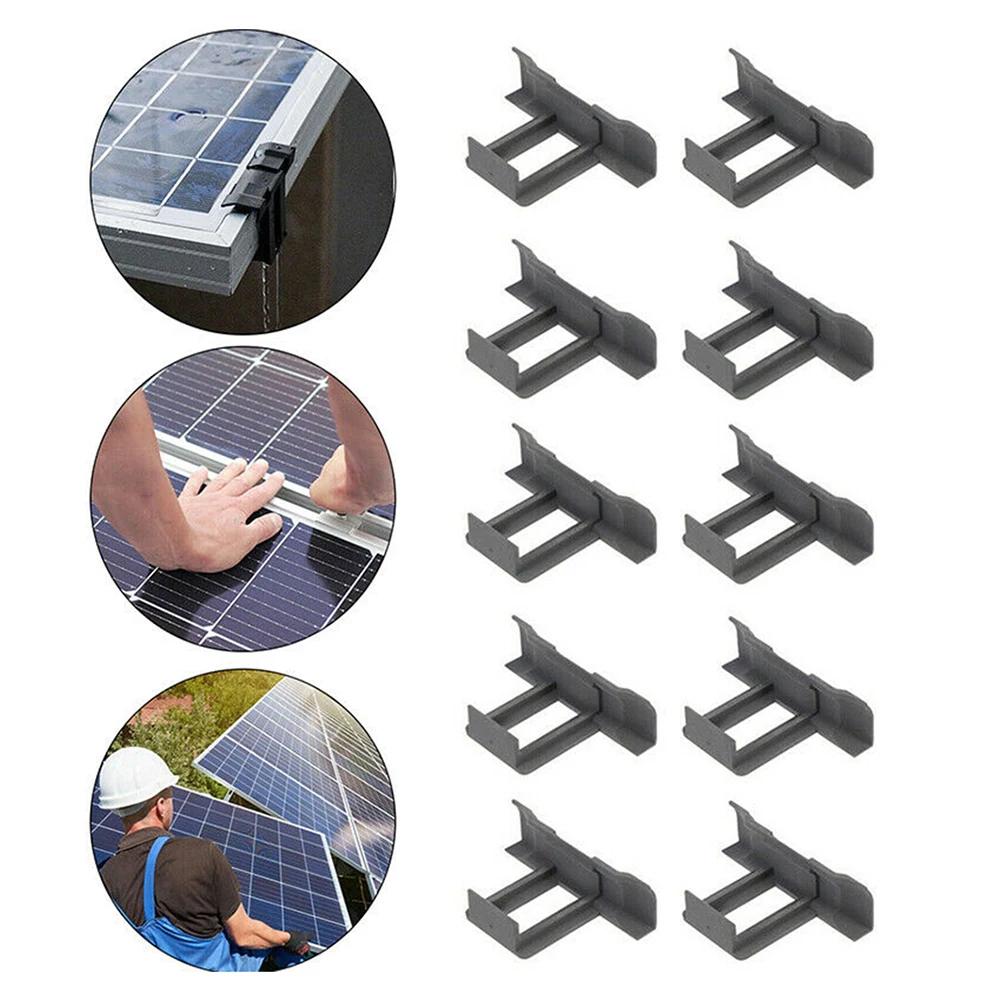 10Pcs Solar Panel Drainage Clips Solar Water Drain Diversion Clip Photovoltaic Mud Removal Clip For Cleaning Solar Panels