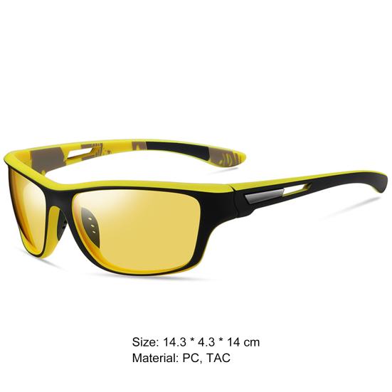 Gafas de Sol Polarizadas Construcción Sólida Resistentes al Deslumbramiento PC Unisex Gafas de Sol con Protección Solar y Almohadilla Nasal para el Hogar