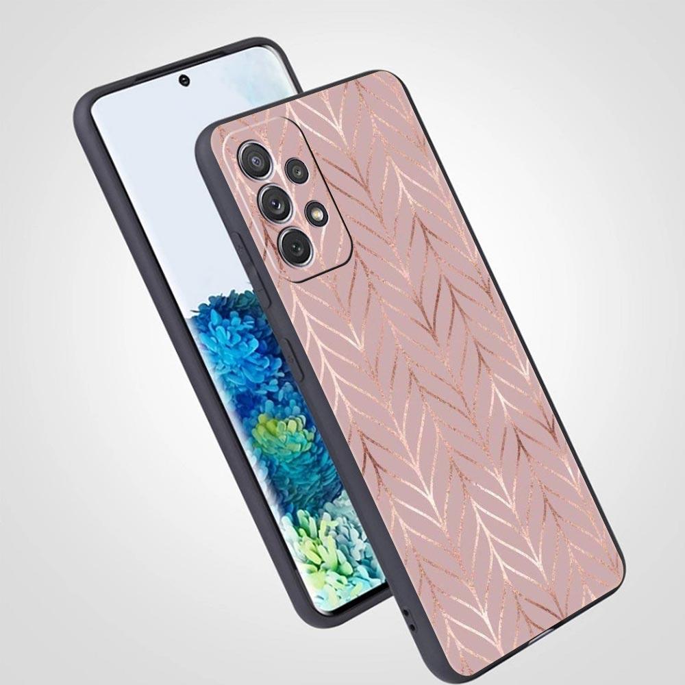 Gold Rose Love Heart Phone Case For Samsung Galaxy A17 A07 A55 A35 A25 A15 A05s A33 A31 A23 A21s A13 A41 A73 A53 A51 A71 Cover