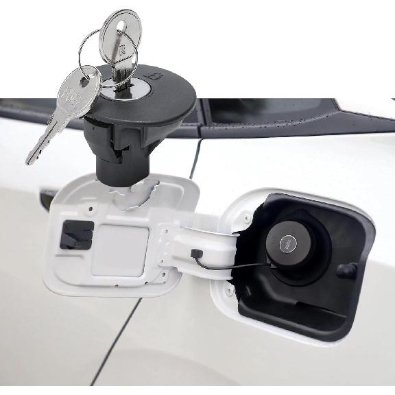 ASUBHA 8U5Z-9C268-B Gas Cap BU5Z-9C268-B Fuel Tank Cap, Fuel Tank Filler Cap, Gas Lock Fuel Cap with Key, Car Locking Fuel Cap Cover Replacement for