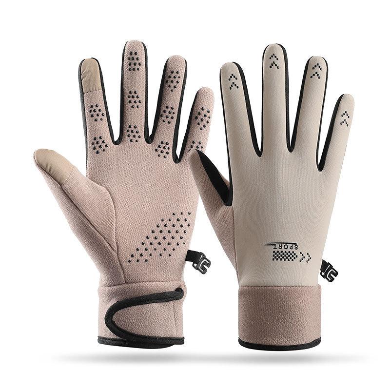German velvet autumn and winter warm gloves women's outdoor windproof cycling sports non-slip touch screen cold-proof couple gloves men's velvet