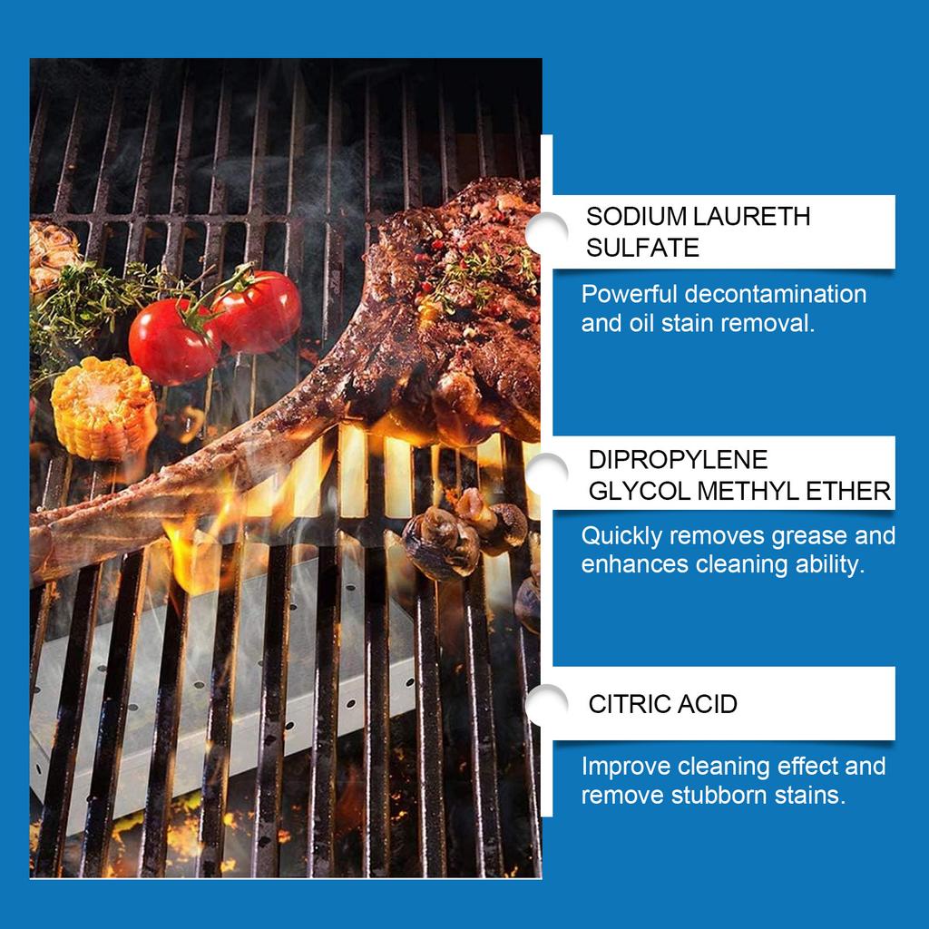 Grill Cleaner Kitchen Degreaser Oven Deeply Removes Stubborn Stains From Stove Repairs Scratches and Restores Shine For Kitchen