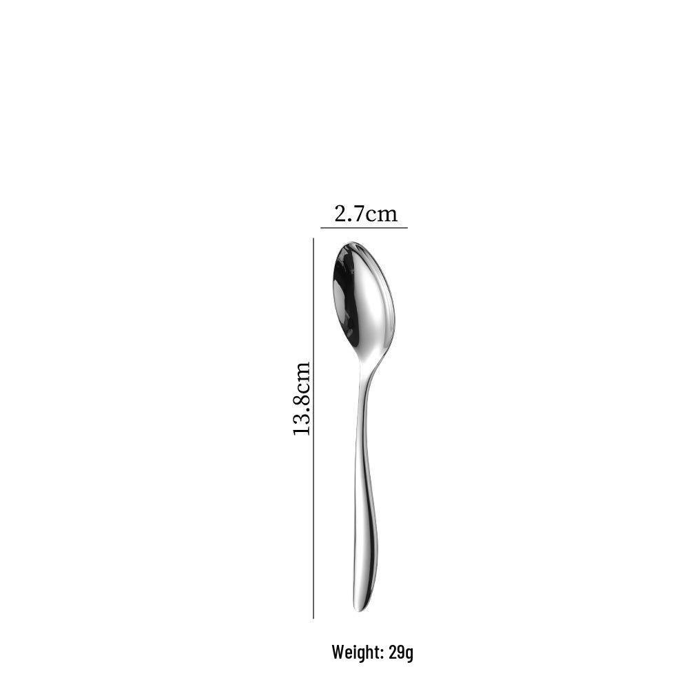 Helong Elegant 304 Stainless Steel Soup Spoon with Thickened Handle [Hand Polished]