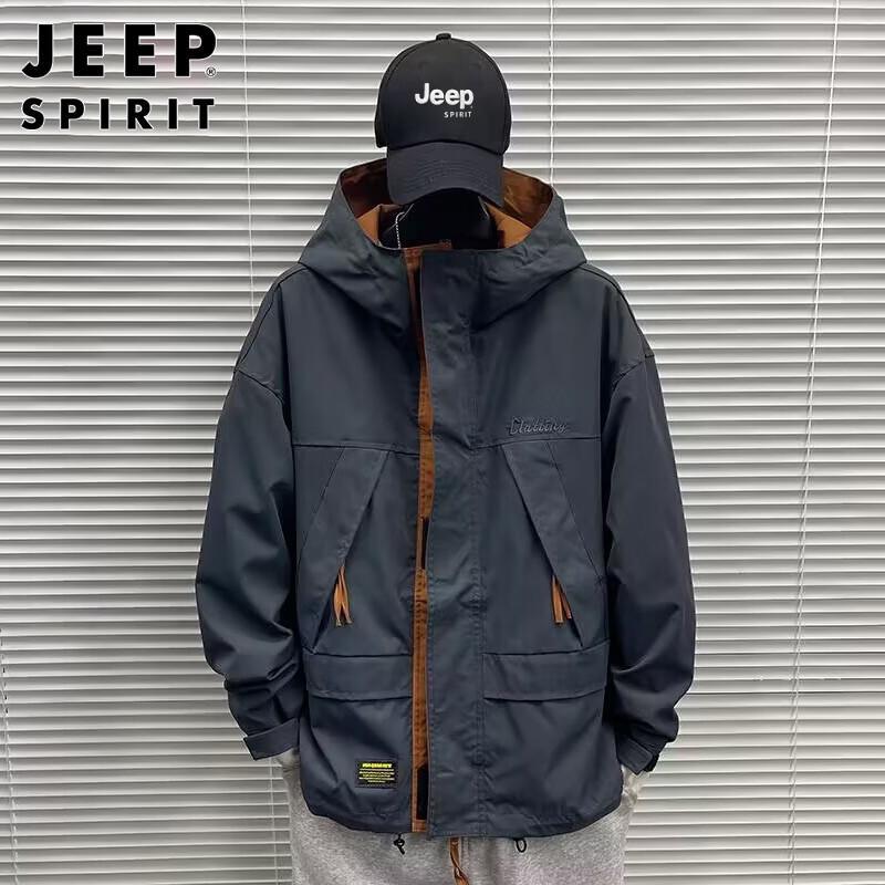 JEEP SPIRIT Men's Fall/Winter Windbreaker Jacket