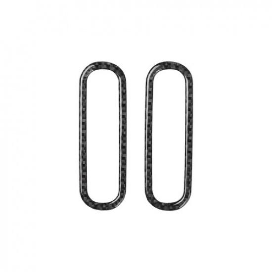 Car Carbon Fiber Interior Door Air Vent Cover Outlet Trim For Ford Mustang