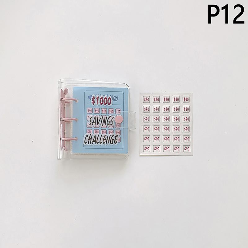 Pvc $1000 Pengesparing Utfordring Permknapplukking Mini Budsjettperm Konvoluttspareutfordringer Bok Holdbar bærbar
