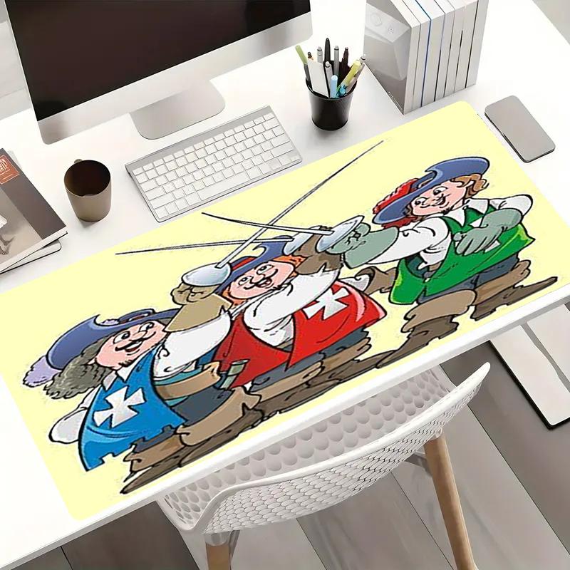 The Three Musketeers Theme Mouse Pad, Non Slip Rubber Base, Multifunctional Office & Home Decor, Perfect for Workspace Personalization.