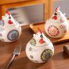 Household Rooster Ceramic Spice Jars Creative Porcelain Condiment Pot  Home Decoration